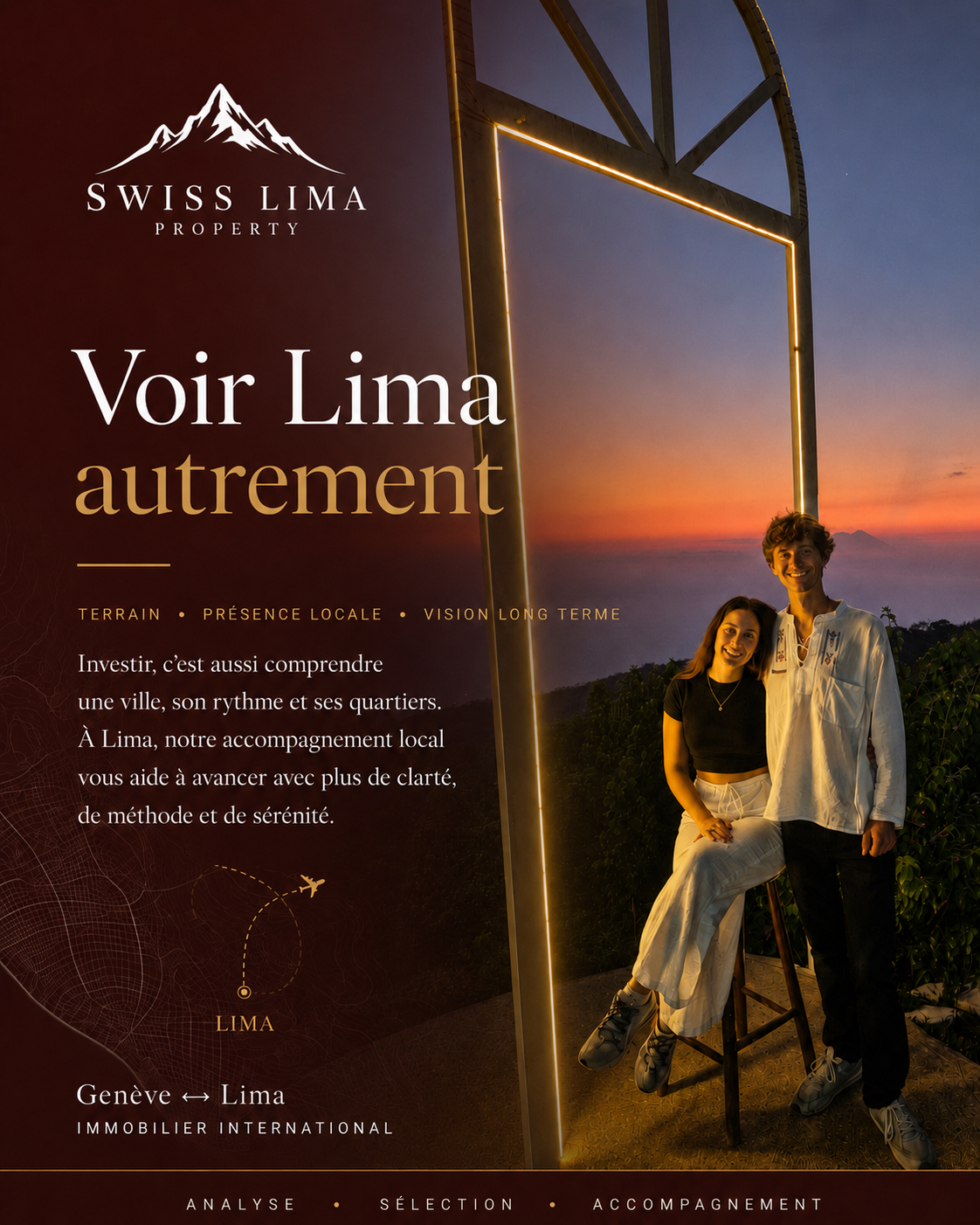 Adriana et Martin, les fondateurs de Swiss Lima Property