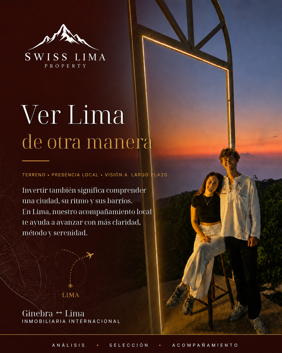 Adriana y Martin, los fundadores de Swiss Lima Property
