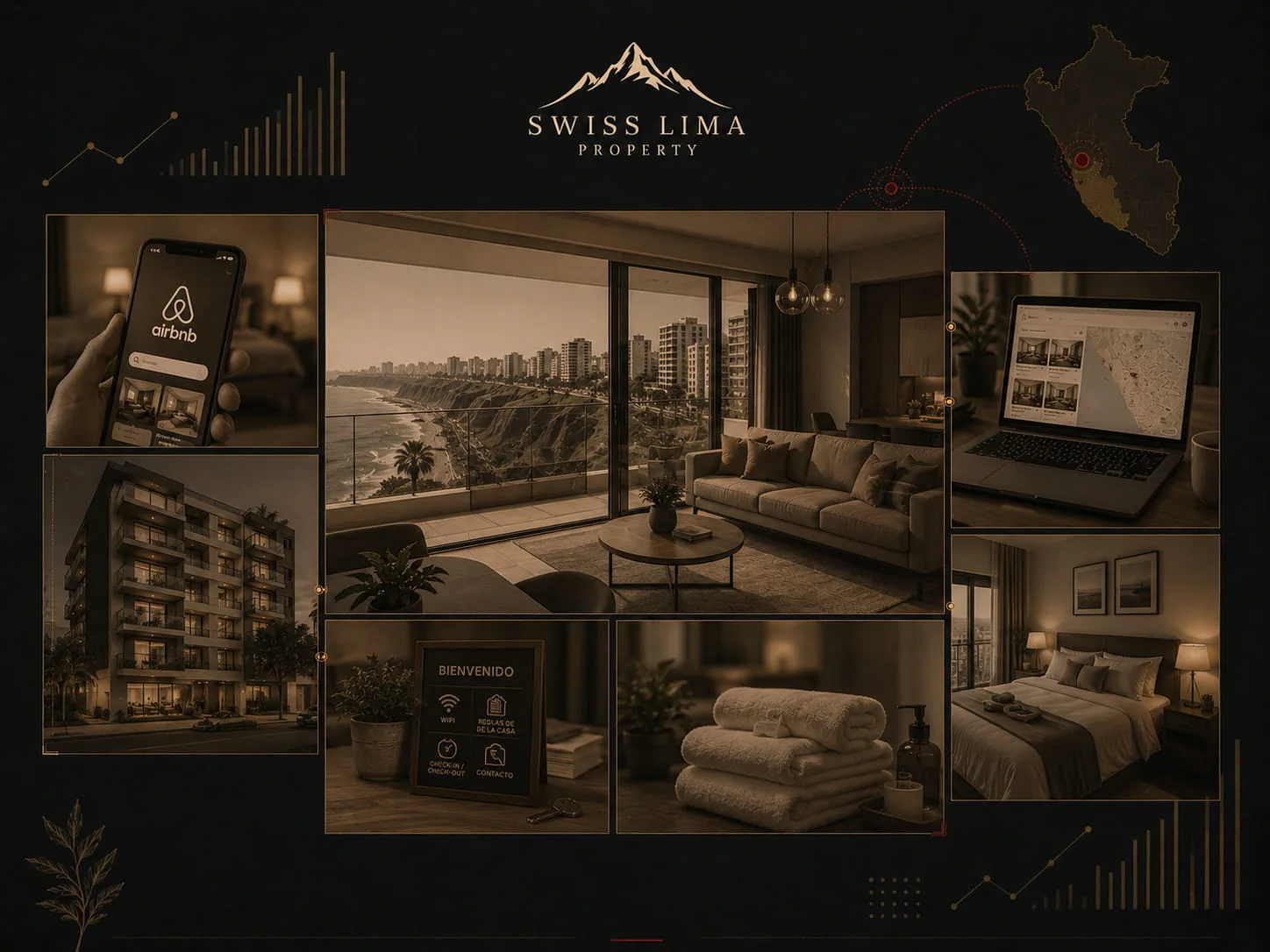 Modern apartment in Lima set up for Airbnb-style short-term rental