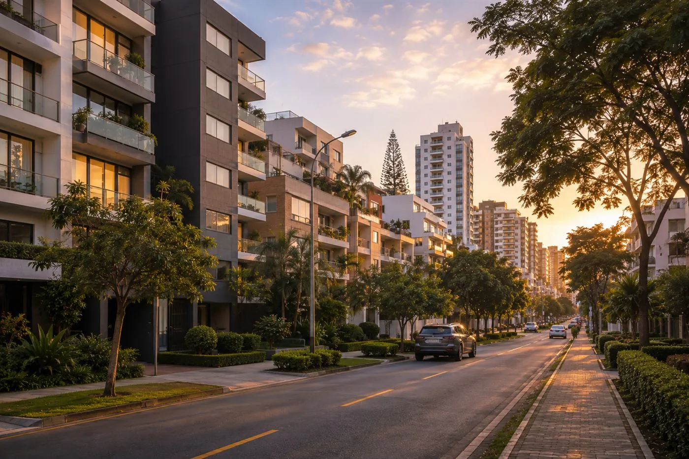 Quartier de Magdalena del Mar à Lima, en bord de falaise face au Pacifique