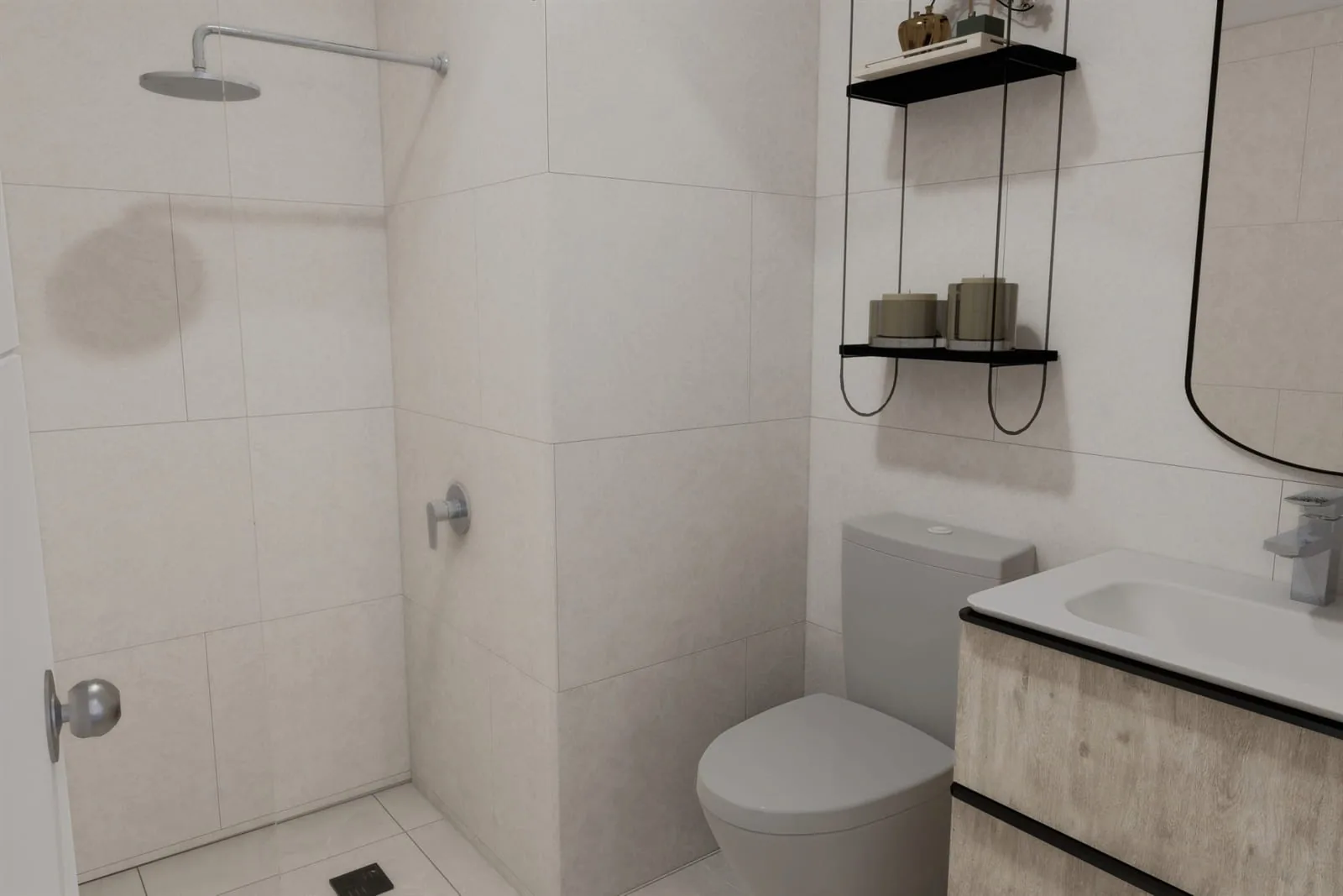 Rendu d'une salle de bain de Residencial Sparta